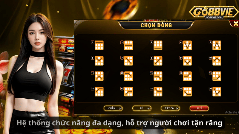 Hệ thống chức năng đa dạng, hỗ trợ người chơi tận răng
