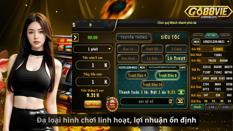 Đa loại hình chơi linh hoạt, lợi nhuận ổn định