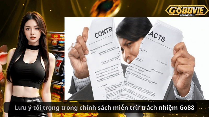Lưu ý tối trọng trong chính sách miễn trừ trách nhiệm Go88