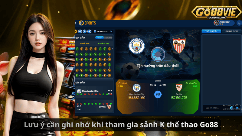 Lưu ý cần ghi nhớ khi tham gia sảnh K thể thao Go88