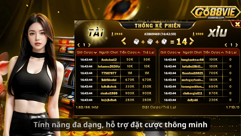 Tính năng đa dạng, hỗ trợ đặt cược thông minh