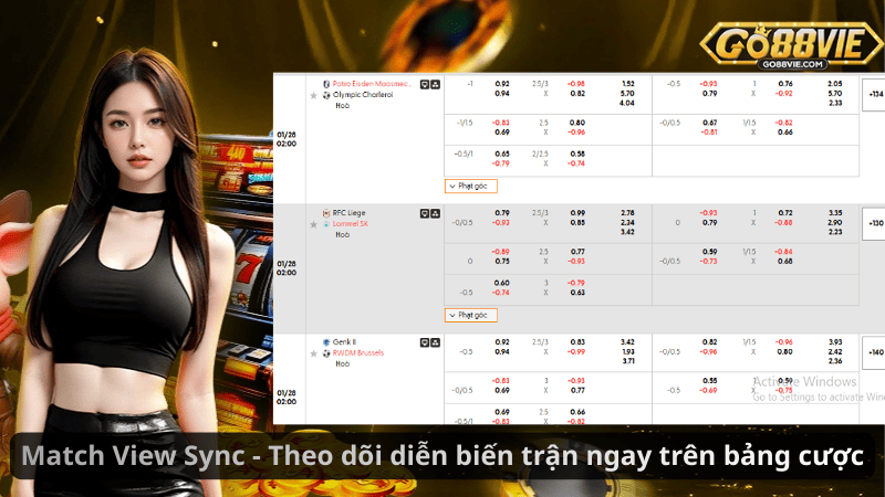 Match View Sync - Theo dõi diễn biến trận ngay trên bảng cược